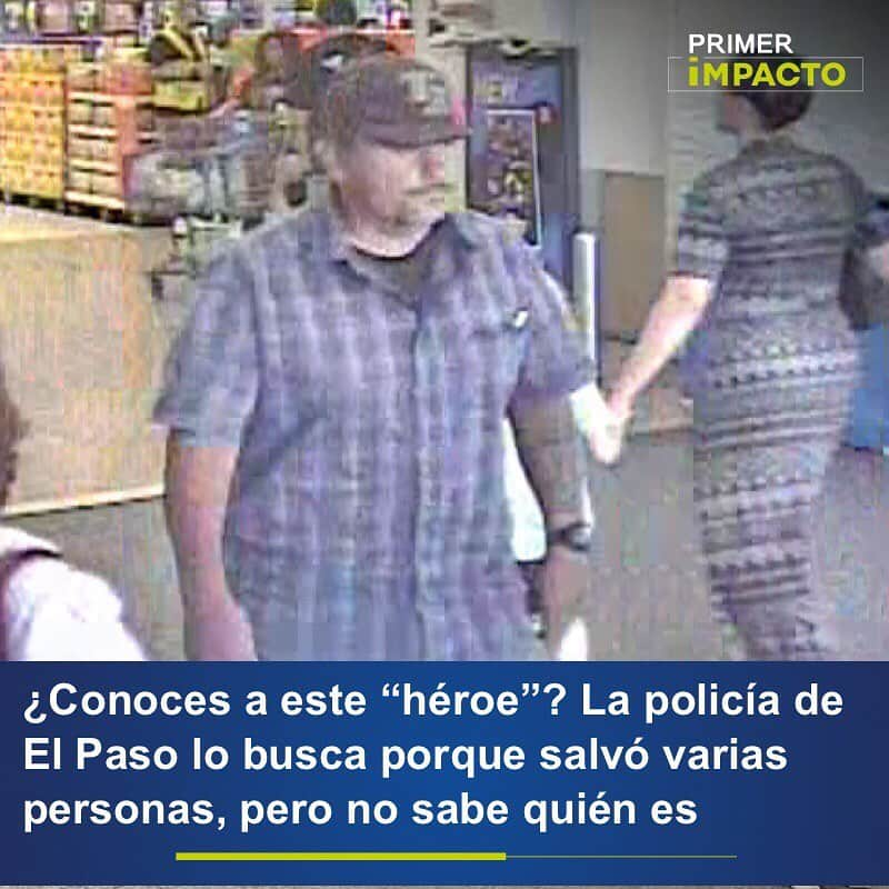 Primer Impactoさんのインスタグラム写真 - (Primer ImpactoInstagram)「Las autoridades quieren localizar a este hombre que durante el tiroteo ayudó a que varias personas no fueran alcanzadas por las balas, incluido un bebé.  Más detalles en el enlace de nuestra biografía.  #ElPasoStrong」8月17日 2時58分 - primerimpacto