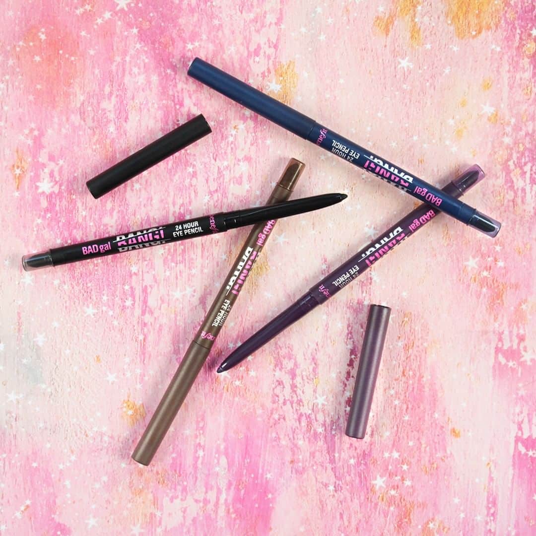 Benefit Cosmetics UKさんのインスタグラム写真 - (Benefit Cosmetics UKInstagram)「POP QUIZ! What qualitites of our #NEW BADgal BANG! 24 hour eye pencils are TRUE? 🤔👇 A. Waterproof B. Transfer-resistant C. Matte Finish  D. All of the above 😊 #benefit #beauty #eyeliner #BADgalBang . . . 📷 Image Description: All BADgal BANG! 24 hour eye pencils on a multi-coloured background」8月17日 1時51分 - benefitcosmeticsuk