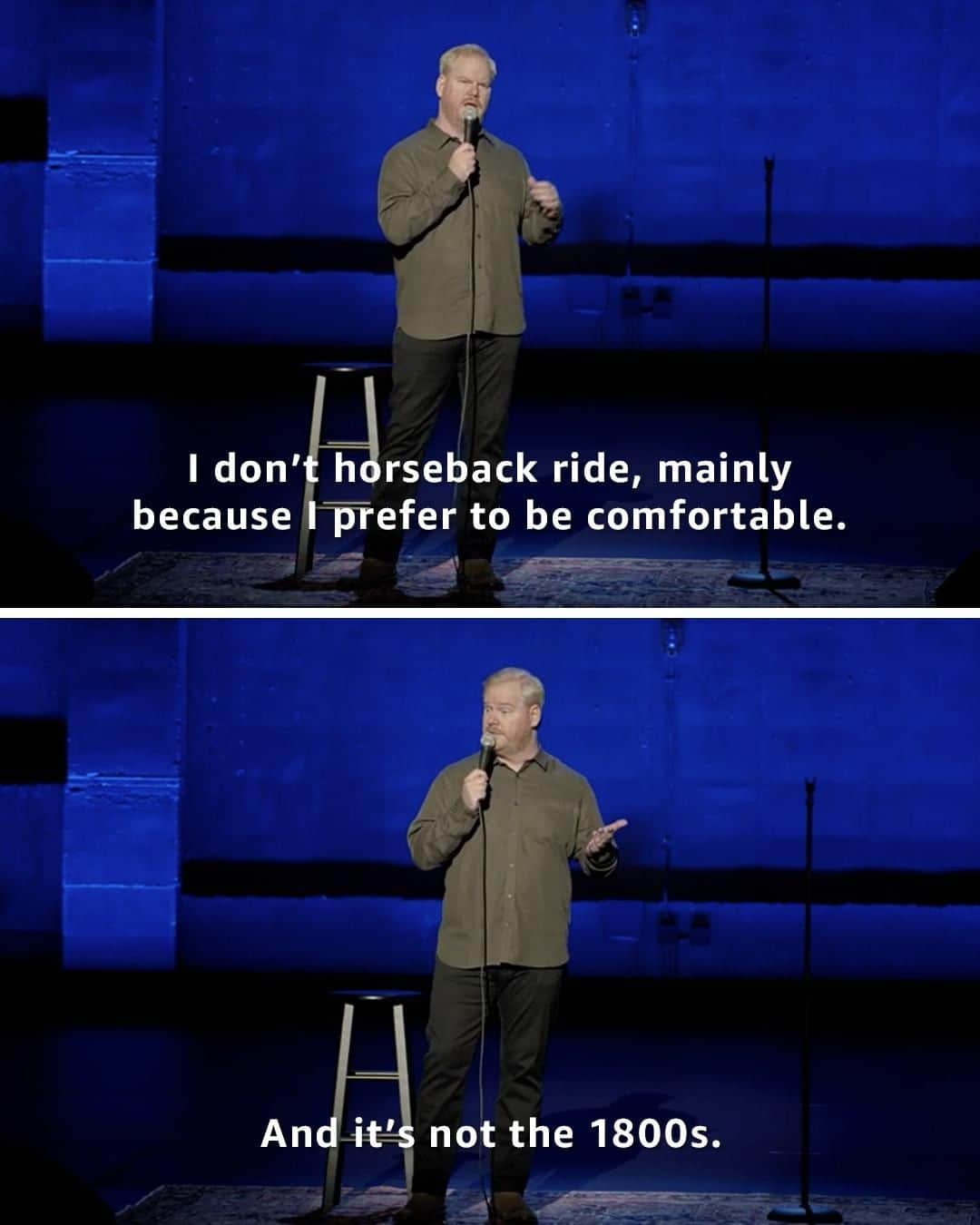 のインスタグラム：「Where's the lie? Quality Time with @JimGaffigan is now streaming.」