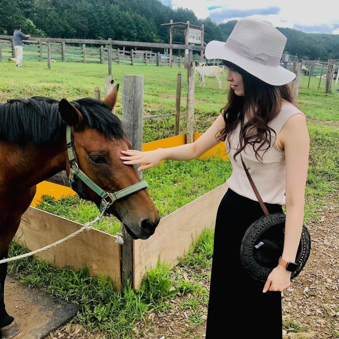 木谷有里さんのインスタグラム写真 - (木谷有里Instagram)「🐴💕 #りんりんfarm #木谷有里の高山散策」8月16日 18時02分 - kitani_yuri