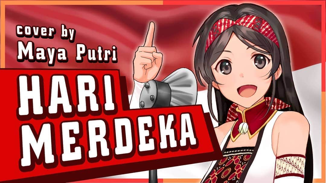 のインスタグラム：「🎵 Hari Merdeka (H. Mutahar) | Maya Putri Cover 17th August is our independence day! Dirgahayu Republik Indonesia! 360 VR video on youtube! You can freely move the video and look around Monas' scenery🎵 . Please watch on Youtube♪ 📺 https://youtu.be/ihxpyI9PdR8 📺 https://youtube.com/mayaputri  Please check my YouTube channel ٩(๑❛ᴗ❛๑)۶  #mayaputri #halomaya #indonesia #virtualyoutuber #coversong #youtuber #maya #video #youtube #360 #vrvideo #monas #jakarta #harimerdeka」