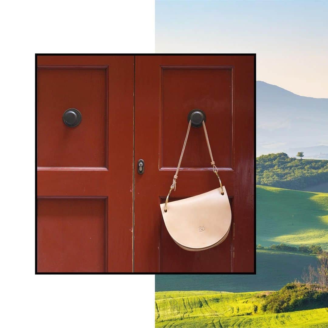 イルビゾンテのインスタグラム：「Introducing Consuelo.  Undeniably feminine, this crossbody bag is a must-have from the #FW19 collection, a perfect blend of our cowhide and the softer suede linings. Wear it from day to night! ☆ #ILBISONTE」