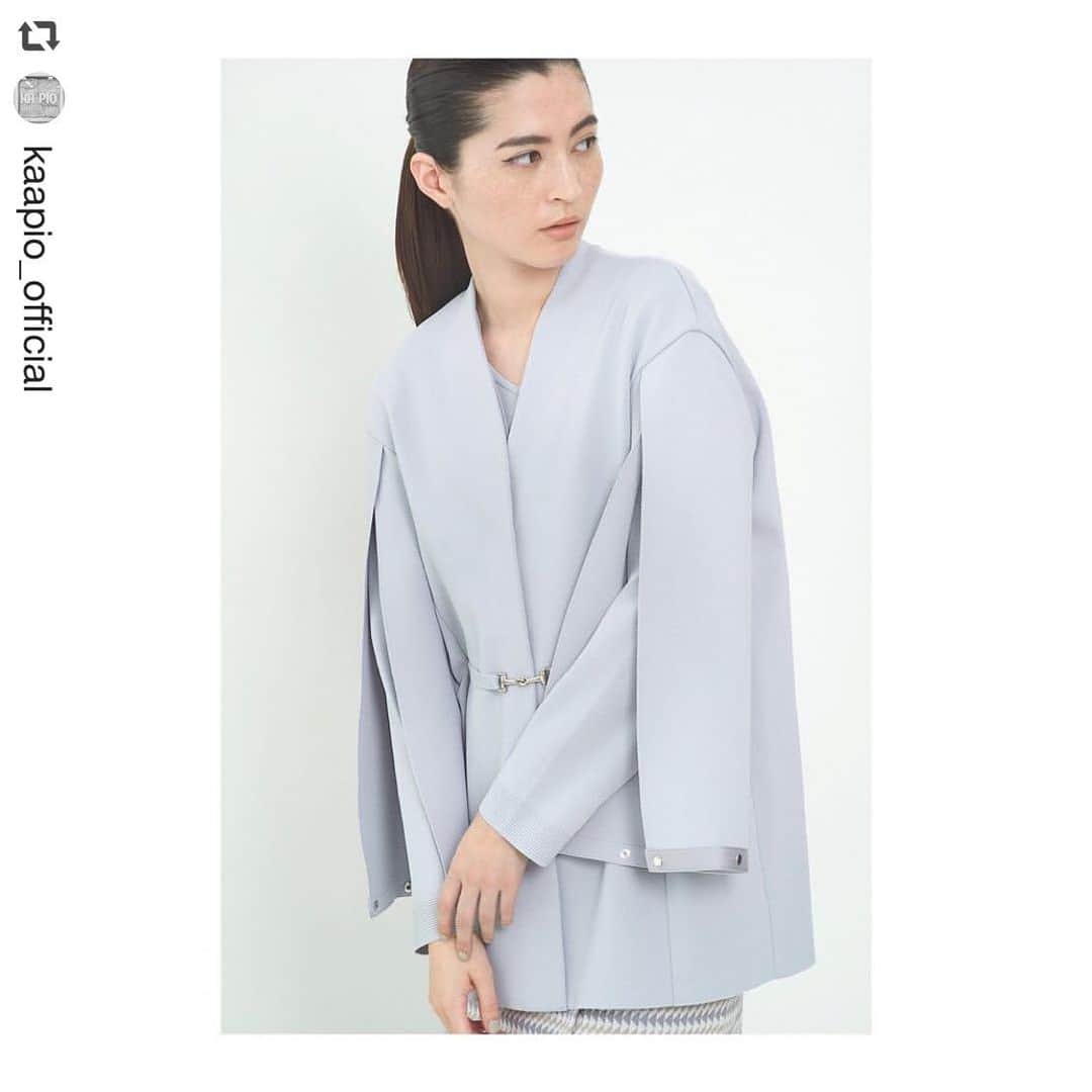 太田好治のインスタグラム：「#repost @kaapio_official Spring/Summer 2020 Collection  #newtrad #kaapio #luxuryknitwear #styling  @hm_aoinagasawa  @maikotiffany  @yoshiharuota」