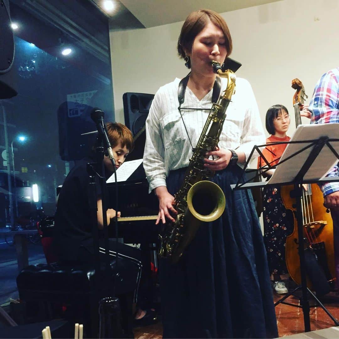 のインスタグラム：「お盆の西成ジャズ。中山瞳さん追っかけ。カルテットもクール。新今宮、暑苦しい中。」