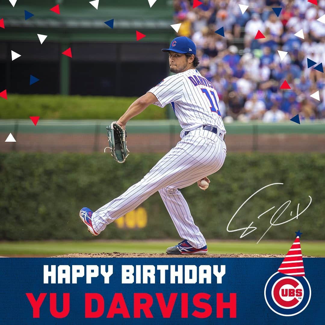 シカゴ・カブスさんのインスタグラム写真 - (シカゴ・カブスInstagram)「Happy birthday, @darvishsefat11! #EverybodyIn」8月16日 22時01分 - cubs