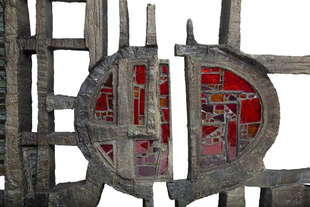 レクレルールさんのインスタグラム写真 - (レクレルールInstagram)「Brutalist claustra made with coiled concrete and colored glass, by Pia Manu, 1970s. Available on request #Leclaireur #LeclaireurDesign #PiaManu」8月16日 22時00分 - leclaireur