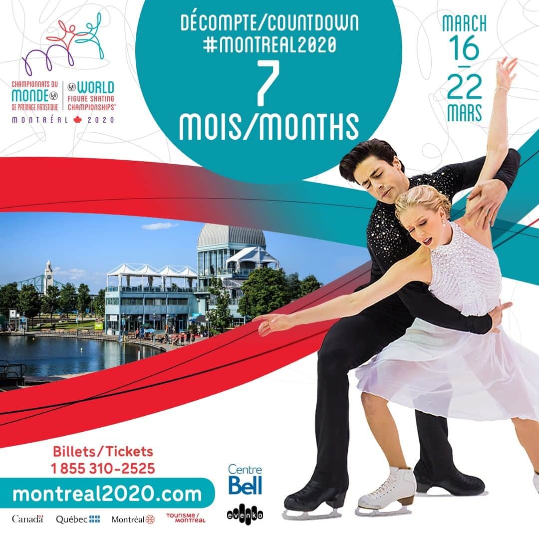 Skate Canadaさんのインスタグラム写真 - (Skate CanadaInstagram)「#Montreal2020 is 7 months away! Don’t forget to purchase your 🎟! / Plus que 7 mois avant #Montréal2020! N’oubliez pas d’acheter vos 🎟! Tickets/Billets➡️ www.montreal2020.com」8月16日 22時30分 - skate_canada