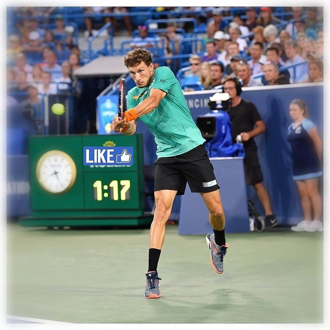 パブロ・カレーニョ・ブスタさんのインスタグラム写真 - (パブロ・カレーニョ・ブスタInstagram)「Increíble ambiente ayer en los octavos de final contra @djokernole . Gracias @cincytennis , nos vemos el próximo año. 🙋🏼‍♂️」8月16日 22時58分 - pablo_carreno_