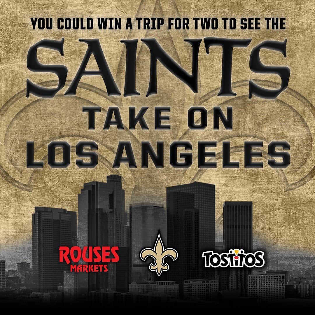 ニューオーリンズ・セインツさんのインスタグラム写真 - (ニューオーリンズ・セインツInstagram)「Saints fans! Head to your local @rousesmarkets and check out the @tostitos® display to see how you can enter to win a trip to see the #Saints play in Los Angeles during the regular season!」8月16日 23時00分 - saints