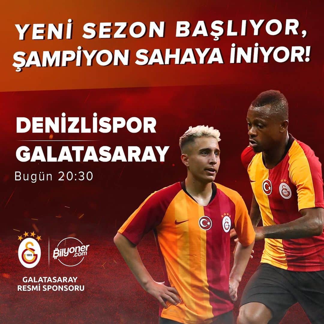 ガラタサライSKさんのインスタグラム写真 - (ガラタサライSKInstagram)「Süper Lig heyecanı başlıyor. Galatasaray’ımız ilk maçında Yukatel Denizlispor ile karşılaşıyor,  heyecan Bilyoner’de yaşanıyor! ⁣」8月16日 23時32分 - galatasaray
