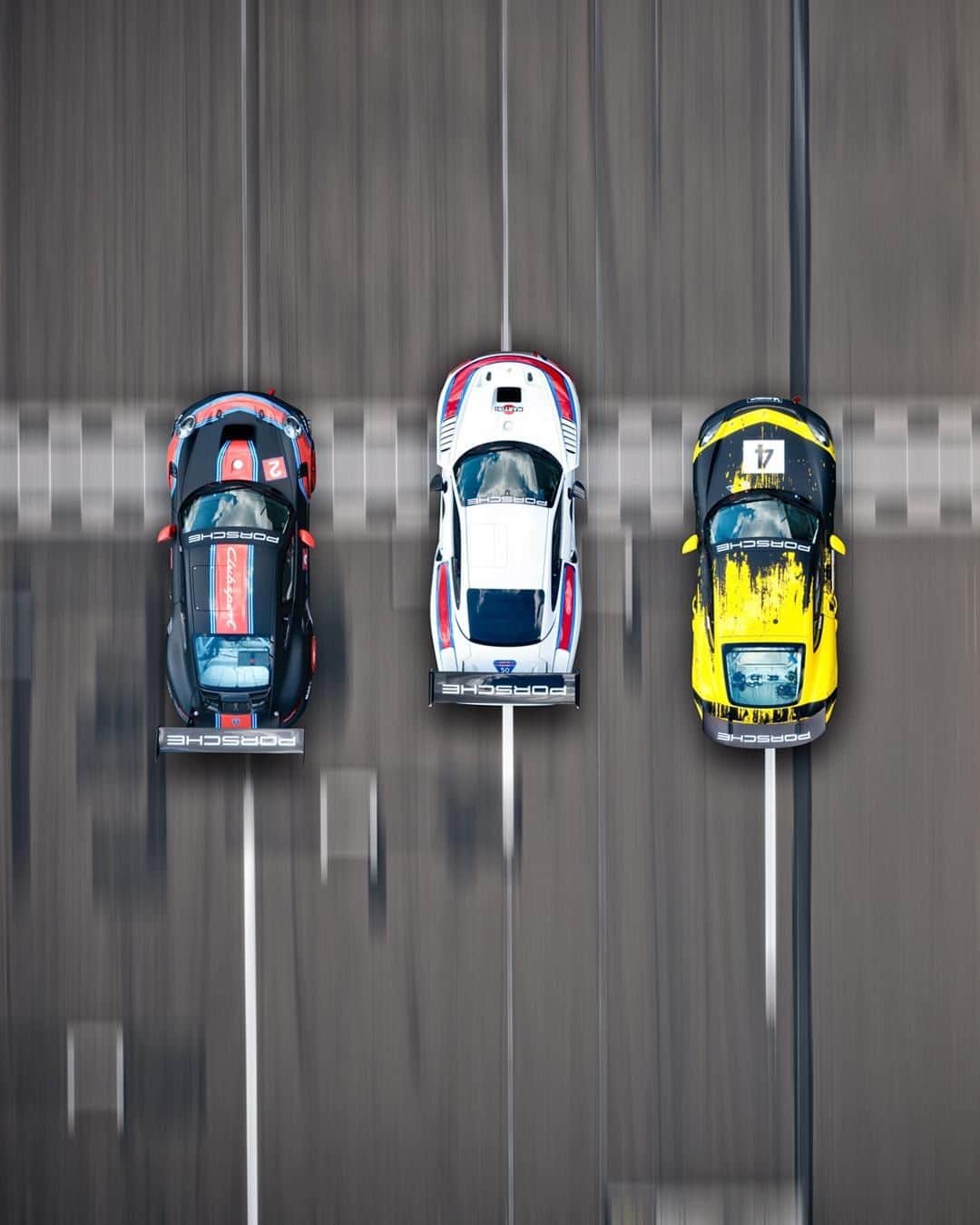 Porscheさんのインスタグラム写真 - (PorscheInstagram)「The power of the Porsche Clubsport racers – who would you bet on? (1) 911 GT2 RS Clubsport (2) 935 (3) 718 Cayman GT4 Clubsport」8月17日 0時30分 - porsche