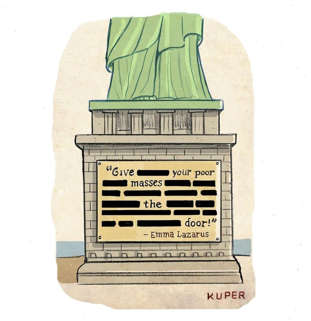 The New Yorkerさんのインスタグラム写真 - (The New YorkerInstagram)「An updated poem for the Statue of Liberty. #TNYcartoons」8月17日 0時25分 - newyorkermag
