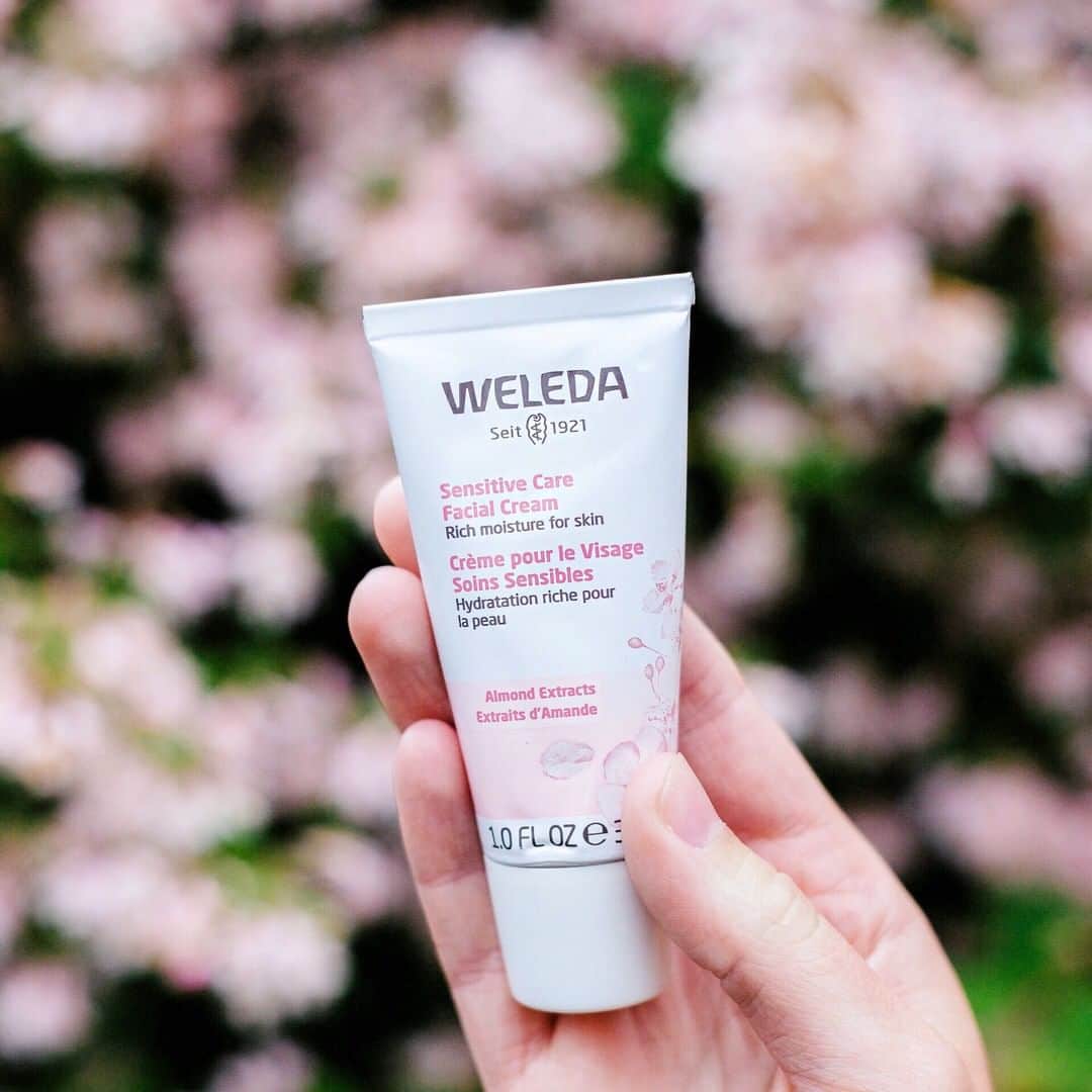 Weledaのインスタグラム：「Leave a 🌸 if you have Sensitive Skin! Our Sensitive Care line is perfect for those wanting to keep their skin calm and hydrated. #WeledaSkin」