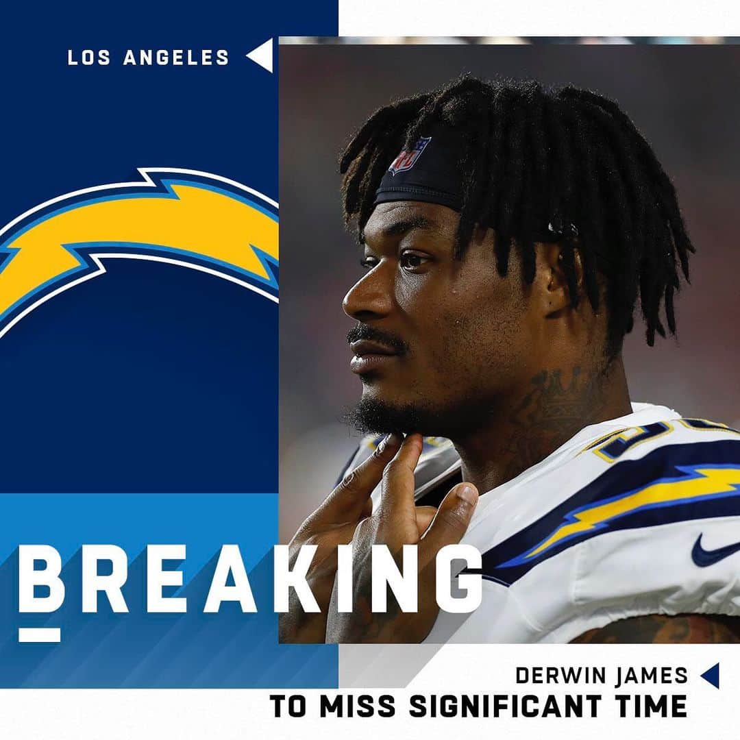NFLさんのインスタグラム写真 - (NFLInstagram)「Chargers S Derwin James could miss significant time with a stress fracture in his right foot. 📷: Aaron M. Sprecher/AP」8月17日 3時32分 - nfl