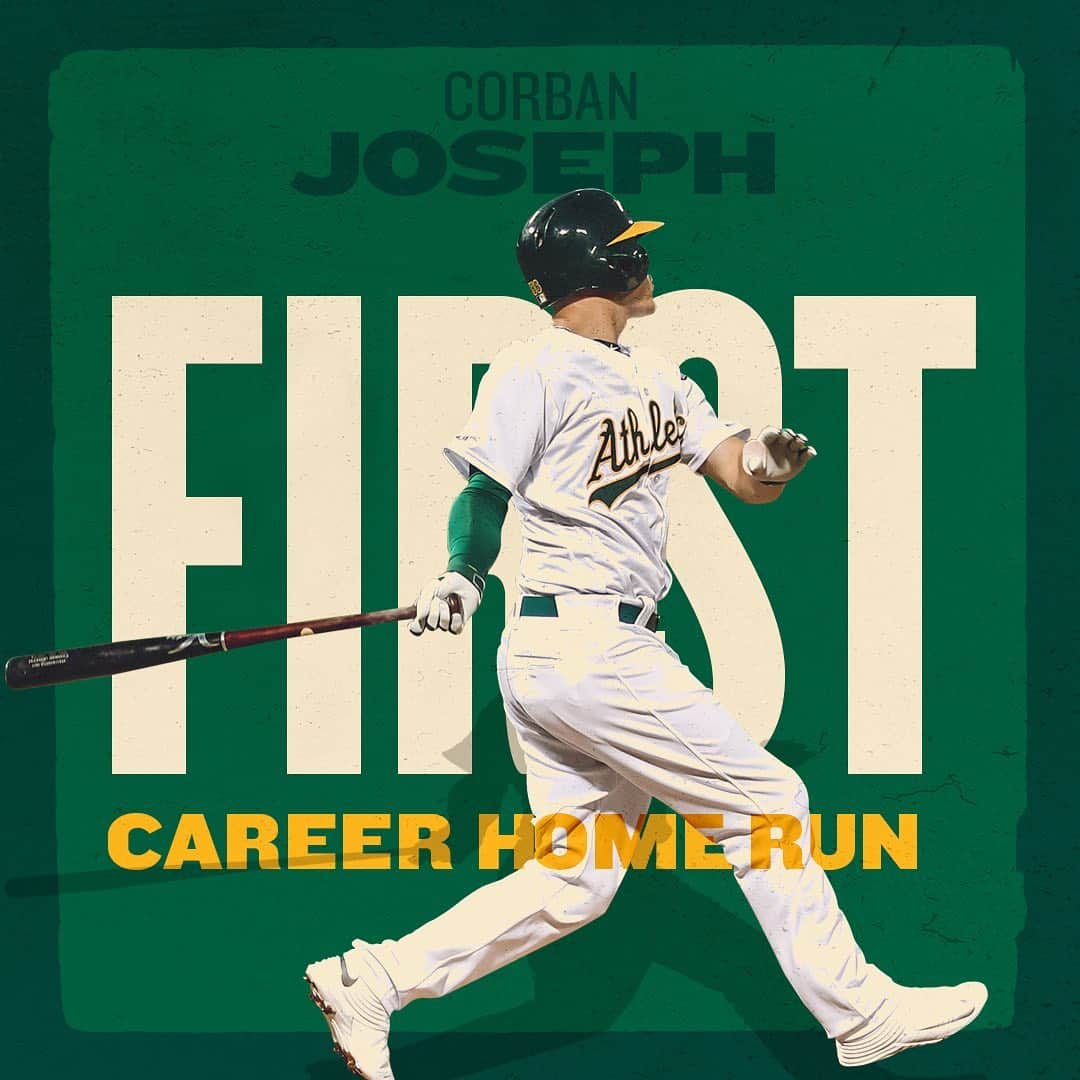 オークランド・アスレチックスさんのインスタグラム写真 - (オークランド・アスレチックスInstagram)「@corbanjoseph got his first-career home run ball back last night and that’s the good-feel story you needed to start your weekend. Congrats, Corban! #RootedInOakland」8月17日 4時27分 - athletics
