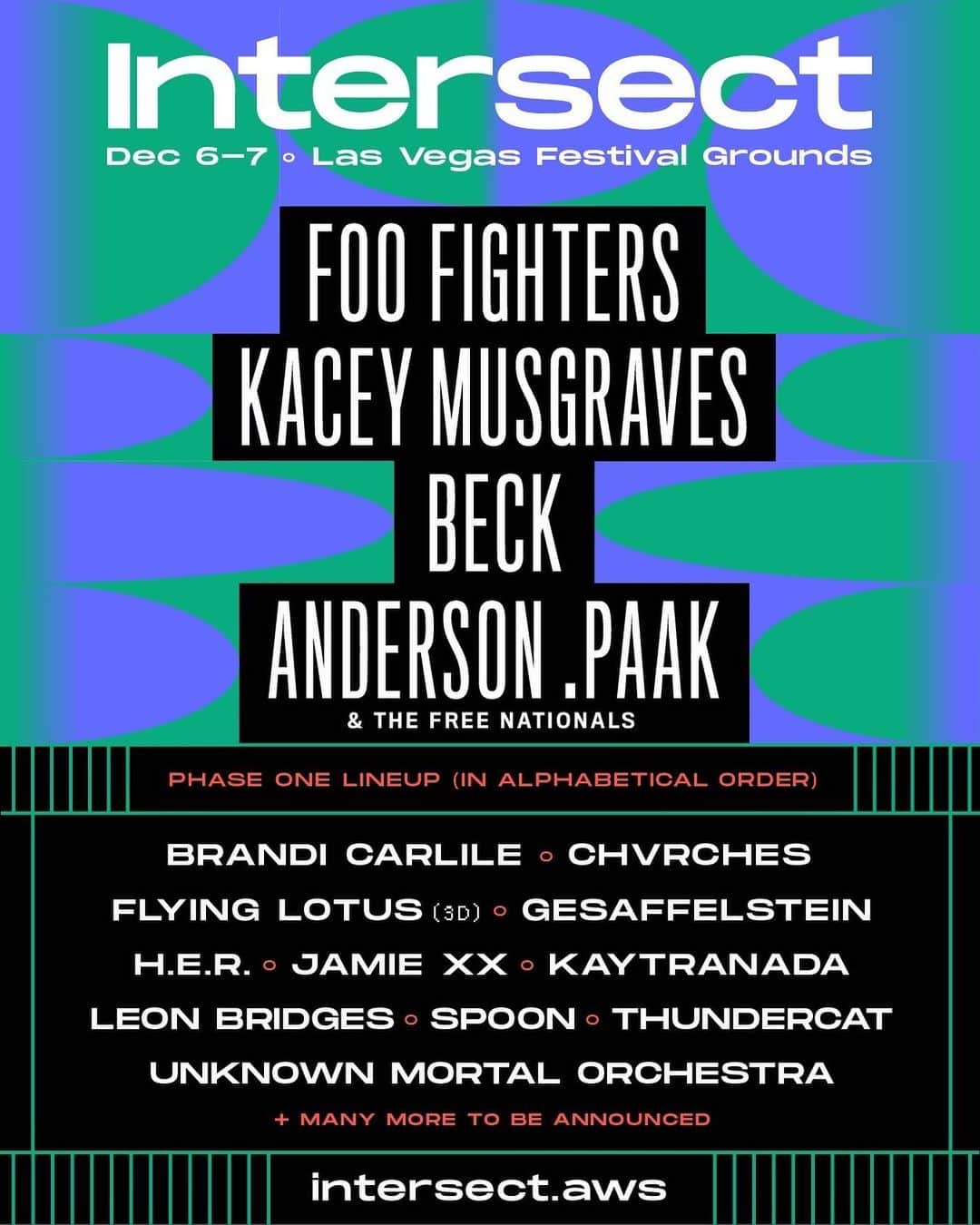 フー・ファイターズのインスタグラム：「Tickets are on sale NOW for #Intersect Festival in Las Vegas December 6-7! 🎰 Link in bio.」