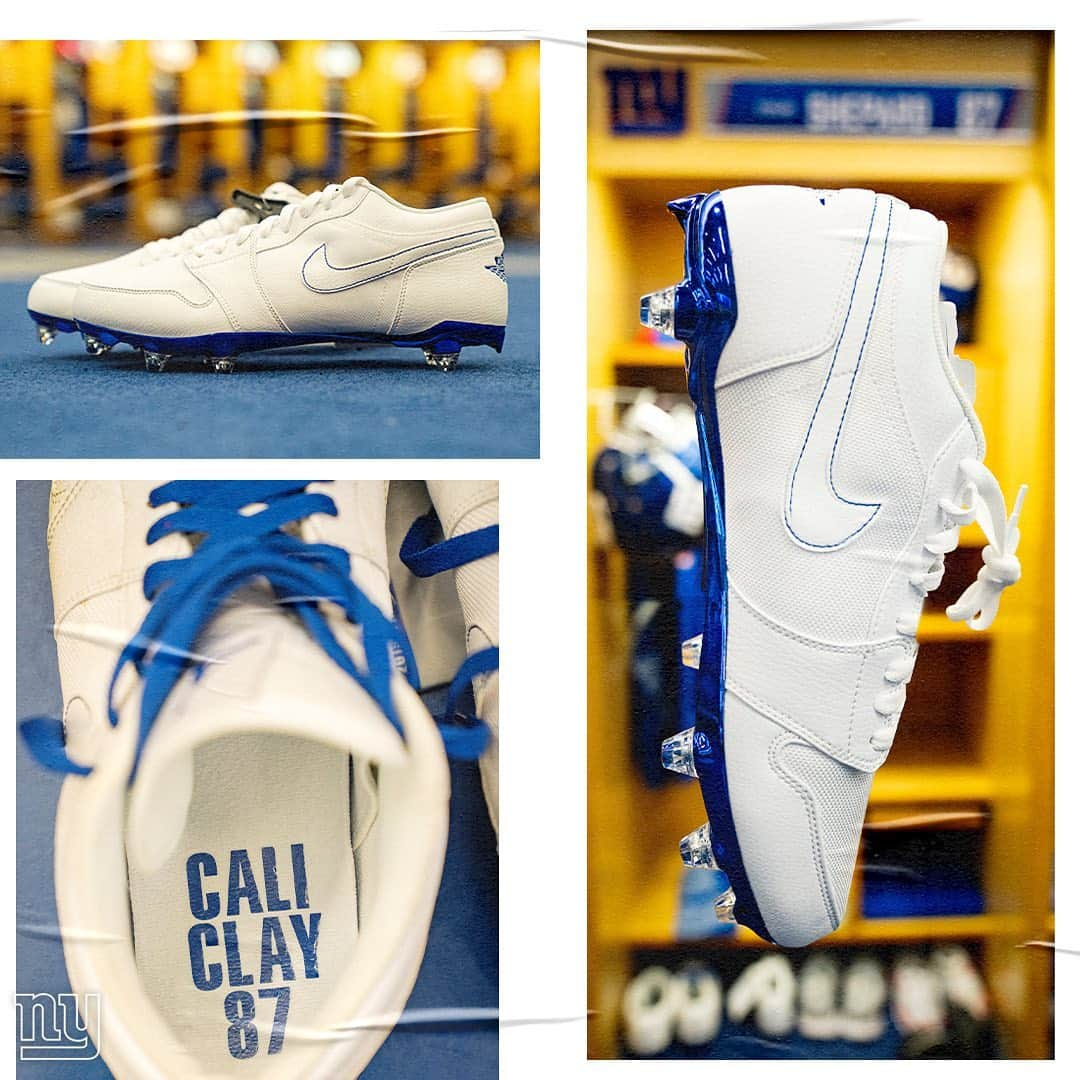 New York Giantsさんのインスタグラム写真 - (New York GiantsInstagram)「Shep's ICED OUT cleats for #CHIvsNYG 🥶」8月17日 5時30分 - nygiants