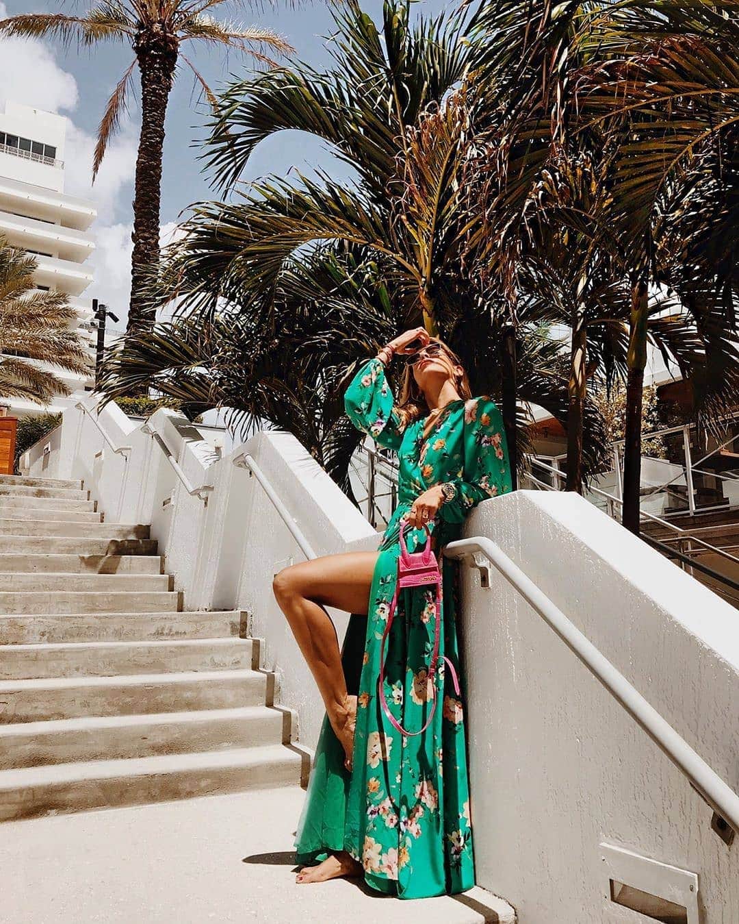 のインスタグラム：「Why blend in, when you were born to stand out?  @michellesalasb in the Juliette Maxi.  #ykmyway #juliette #maxidress #miami #YumiKim」
