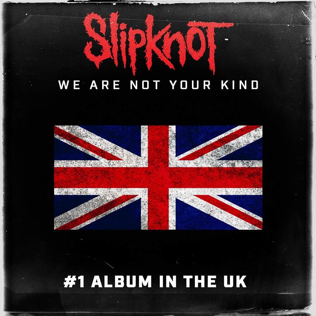 Slipknotさんのインスタグラム写真 - (SlipknotInstagram)「The album charts are starting to roll in. Thanks for all the support across the world. #WeAreNotYourKind  #1 | 🇬🇧 #1 | 🇮🇪」8月17日 8時31分 - slipknot