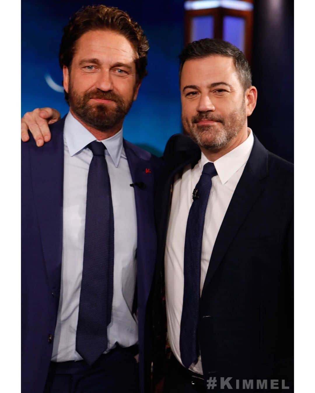 ジェラルド・バトラーさんのインスタグラム写真 - (ジェラルド・バトラーInstagram)「Last night shooting the shit with @JimmyKimmel. I had a big job on #AngelHasFallen making sure the legends @MorganFreeman and Nick Nolte were taken care of. Check out the clip in my Story to hear about the crazy stunts @Ric.Roman.Waugh put us through. In theaters in one week!」8月17日 9時01分 - gerardbutler