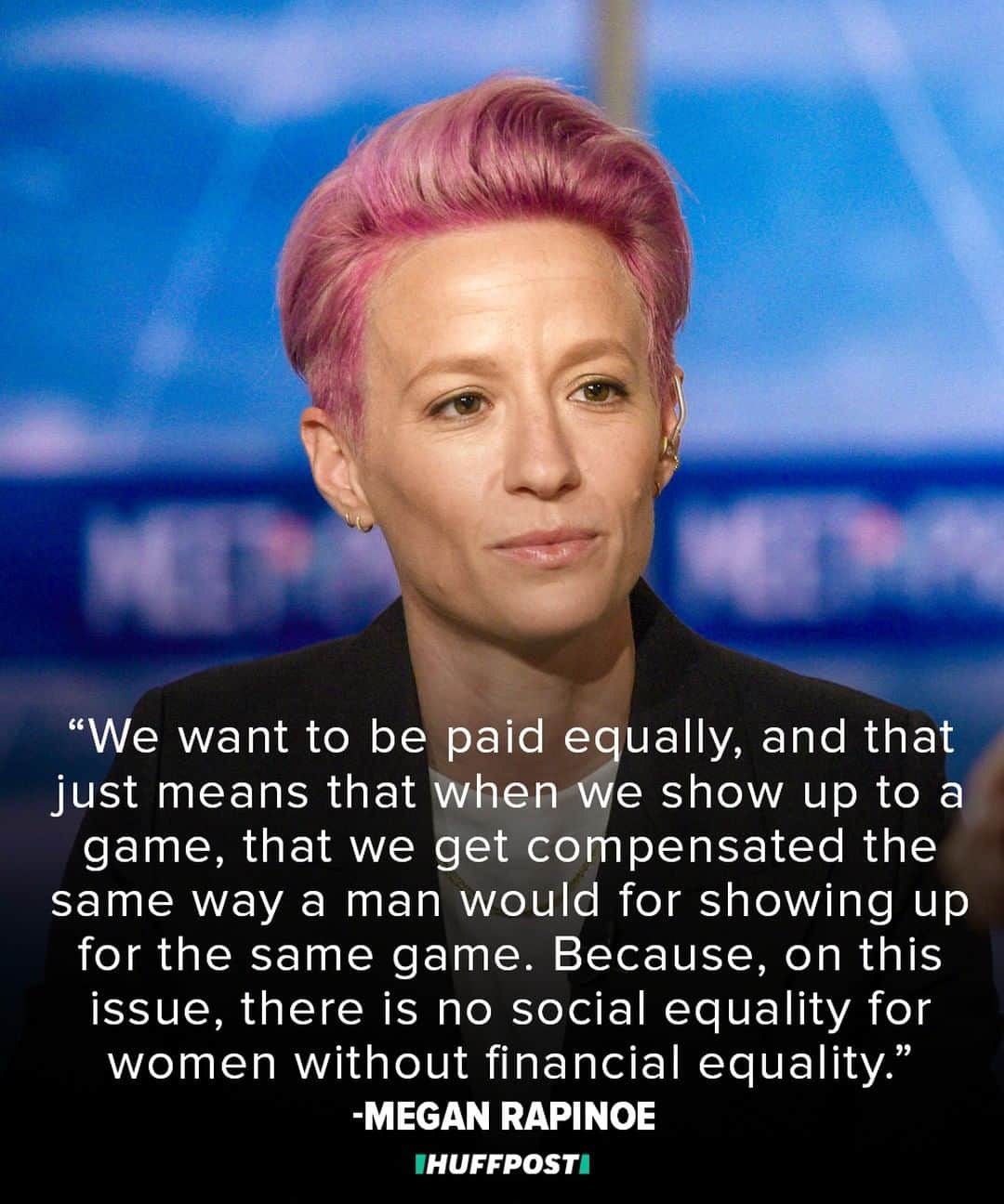 Huffington Postさんのインスタグラム写真 - (Huffington PostInstagram)「Nailed it. 👏 The members of the U.S. women’s national soccer team know their worth ― and they’re not backing down from the ongoing equal pay fight against the U.S. Soccer Federation. ⚽️ “We won’t accept anything less than equal pay,” Megan Rapinoe said during an interview on “Good Morning America.” “We show up for a game. If we win the game, if we lose the game, if we tie the game, we want to be paid equally, period.” // 📷: Getty Images⁠ ⁠」8月17日 9時35分 - huffpost