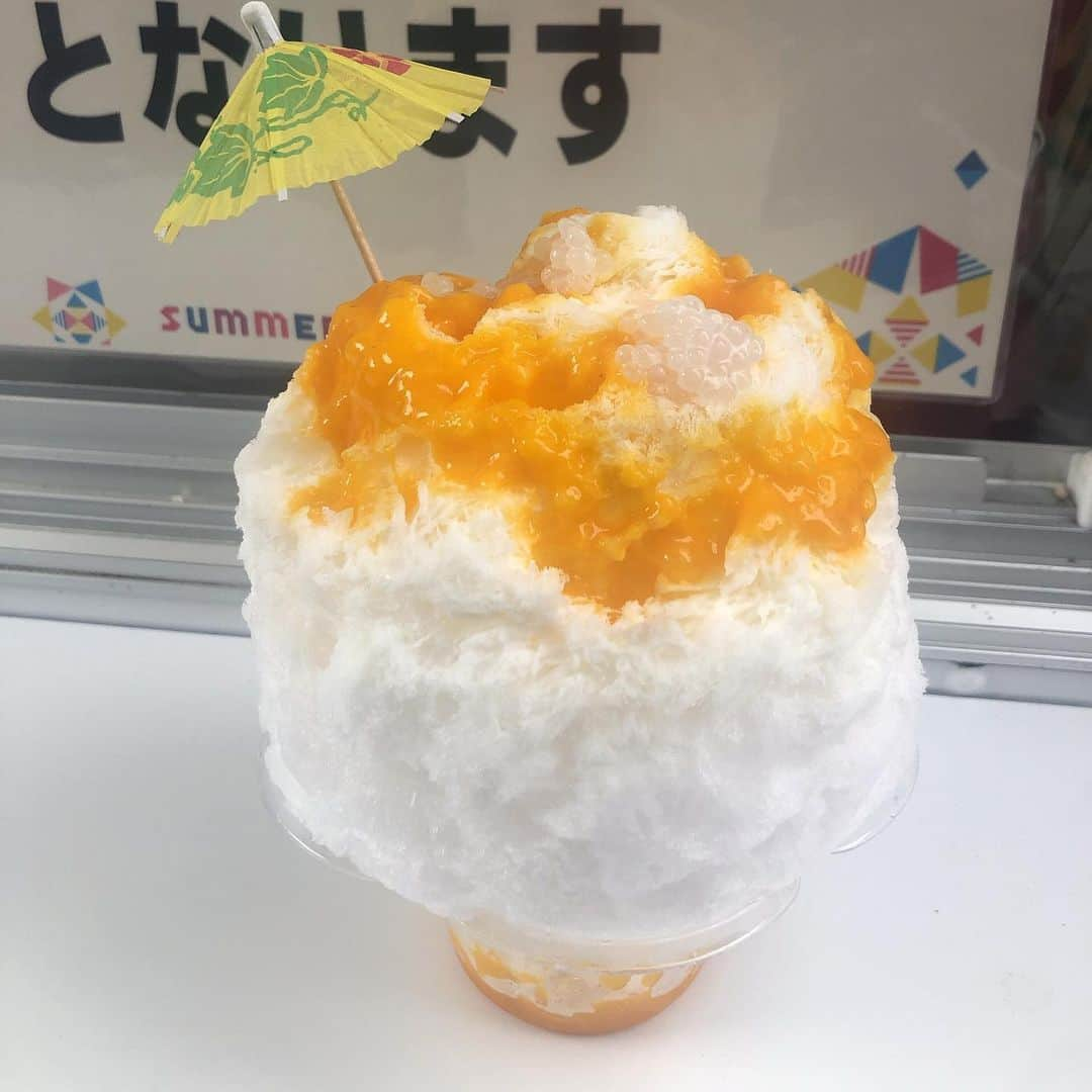 栗山夢衣さんのインスタグラム写真 - (栗山夢衣Instagram)「久々の投稿は やっぱり #かき氷 🍧❤️ . 載せてないけど 相変わらず かき氷食べまくっている 2019夏です…🏄‍♀️ . 昨日は 六本木テレビ朝日で開催されている #かき氷コレクション に行ってきました！ . 4店舗で1種類づつ 合計4つのかき氷を食べました🤤❤️ . 1枚目は #かき氷屋川久 #あまおういちごチョコミルククッキー . 2枚目は #クラフトカフェ #マスクメロンみるく . 3枚目は #KAJITSU #甘酸っぱグレープフルーツ . 4枚目は #あずきや安堂 #マンゴーココナッツミルクタピオカ . グレープフルーツのかき氷は 初めて食べたんですが シロップが少なめで 氷自体を堪能できたし シロップは本当に甘酸っぱくて 爽やかで めちゃめちゃ美味しかったです🤤❤️ . #かきごおりすと #かきごーらー #かき氷修行中 #かき氷おばさん #かき氷マニア #かき氷部 #かき氷巡り #かき氷研究所 #かき氷好き #かき氷食べ歩き #かき氷食べたい #かき氷好きな人と繋がりたい #かき氷大好き」8月17日 10時01分 - kuriyamamui