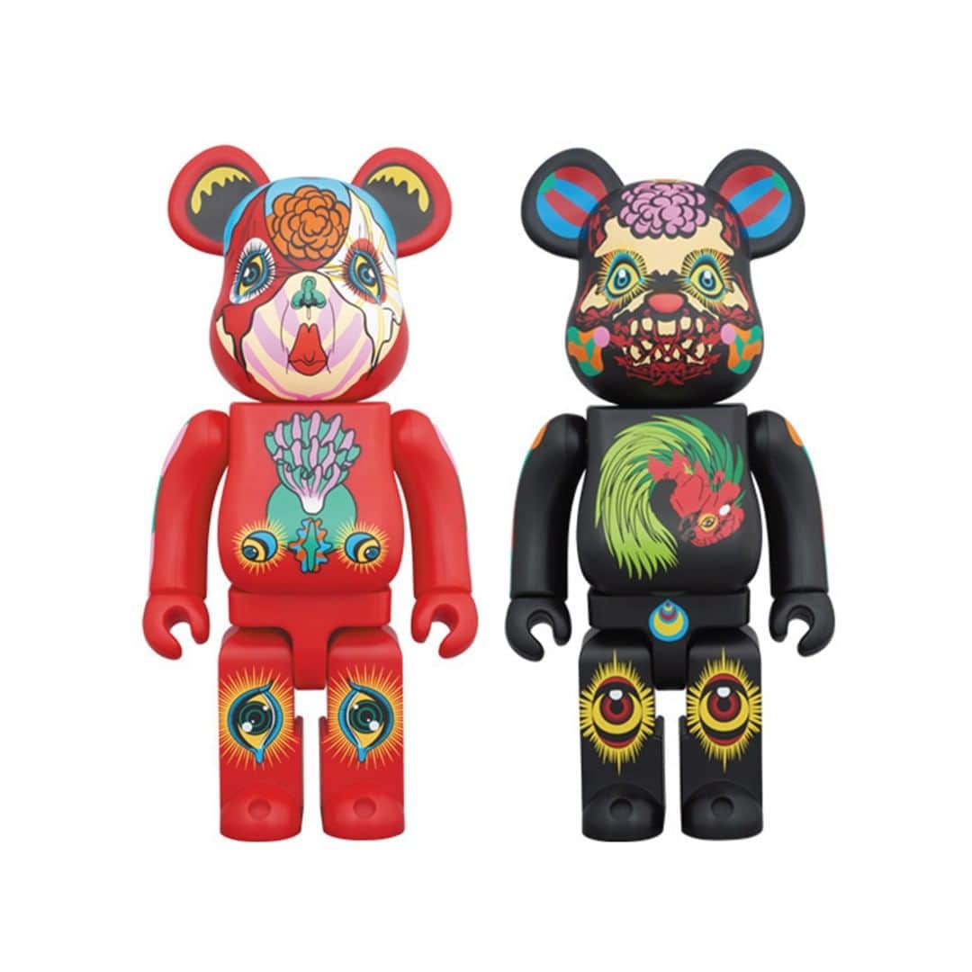 HYPEBEASTさんのインスタグラム写真 - (HYPEBEASTInstagram)「@hypekids: @medicom_toy has returned with its latest set of BE@RBRICKs, imagined through psychdelic prints by Japanese artist @keiichitanaami_official. Coming in sizes of 100% and 400% over vibrant red and black colorways, each figure has been painted with trippy expressions, mashing together a slew of bright palettes and vivid eye motifs. They’ll be available on August 24 at @zozotown for $143 USD.⁠ Photo: Medicom Toy」8月17日 12時40分 - hypebeast