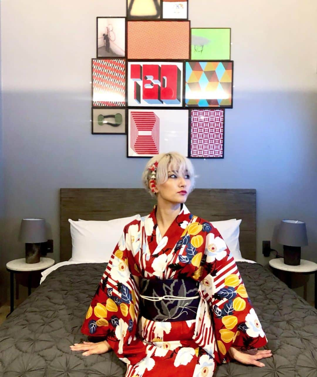 中川友里さんのインスタグラム写真 - (中川友里Instagram)「kyoto chillin morning 🐇❤️ swipe👉 at @nodehotel.kyoto  #nodehotel #kyoto #barrymcgee #bernardfrize #pablopicasso #gerhardrichter #kikismith #robinfwilliams #koak  #keiimazu #amotsuyagi #eikohhosoe #chiharushiota #takurokuwata #shirokuramata」8月17日 13時29分 - darayunya