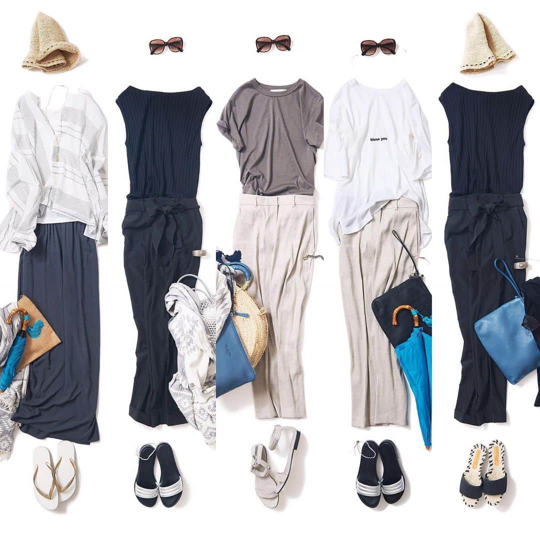 のインスタグラム：「・ k.kshop_official . 【K.K closet 8/9〜8/15までのコーディネートランキング】 . 1）2019-08-09/ 気分だけでも、パート2 2）2019-08-12/ブラック&シルバー 3）2019-08-05/ "ちょっとシック" が気分 4）2019-08-08/ 小さなロゴが、アクセント 5）2019-08-07/ 肌で着る、夏の黒 . 来週もどんなコーディネートが登場するかお楽しみに♪ ・ #kkcloset #kkshop #菊池京子 #kyokokikuchi #コーディネート #コーデ #coordinate #code #ranking #ootd #outfit #kotd #カジュアル #style #fashion #ファッション #wear #relax #フレンチ #夏 #秋 #italy #natural #モノトーン #black #gray」