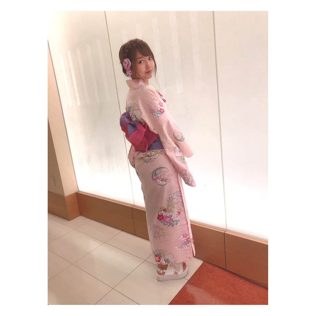 大庭彩歌さんのインスタグラム写真 - (大庭彩歌Instagram)「JRAエクセル博多さんに 行きましてお仕事❤︎ ・ 今年2回目の浴衣着たよ〜❤︎ #浴衣 #浴衣ヘア #夏 #エクセル博多 #トキヲイキル」8月17日 18時04分 - ooba__ayaka