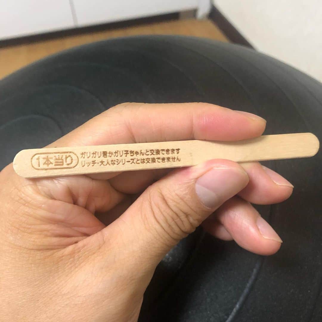 ゴンのインスタグラム：「お盆にガリガリ君が生まれて初めて当たった！！ お母さんありがとう！😁」