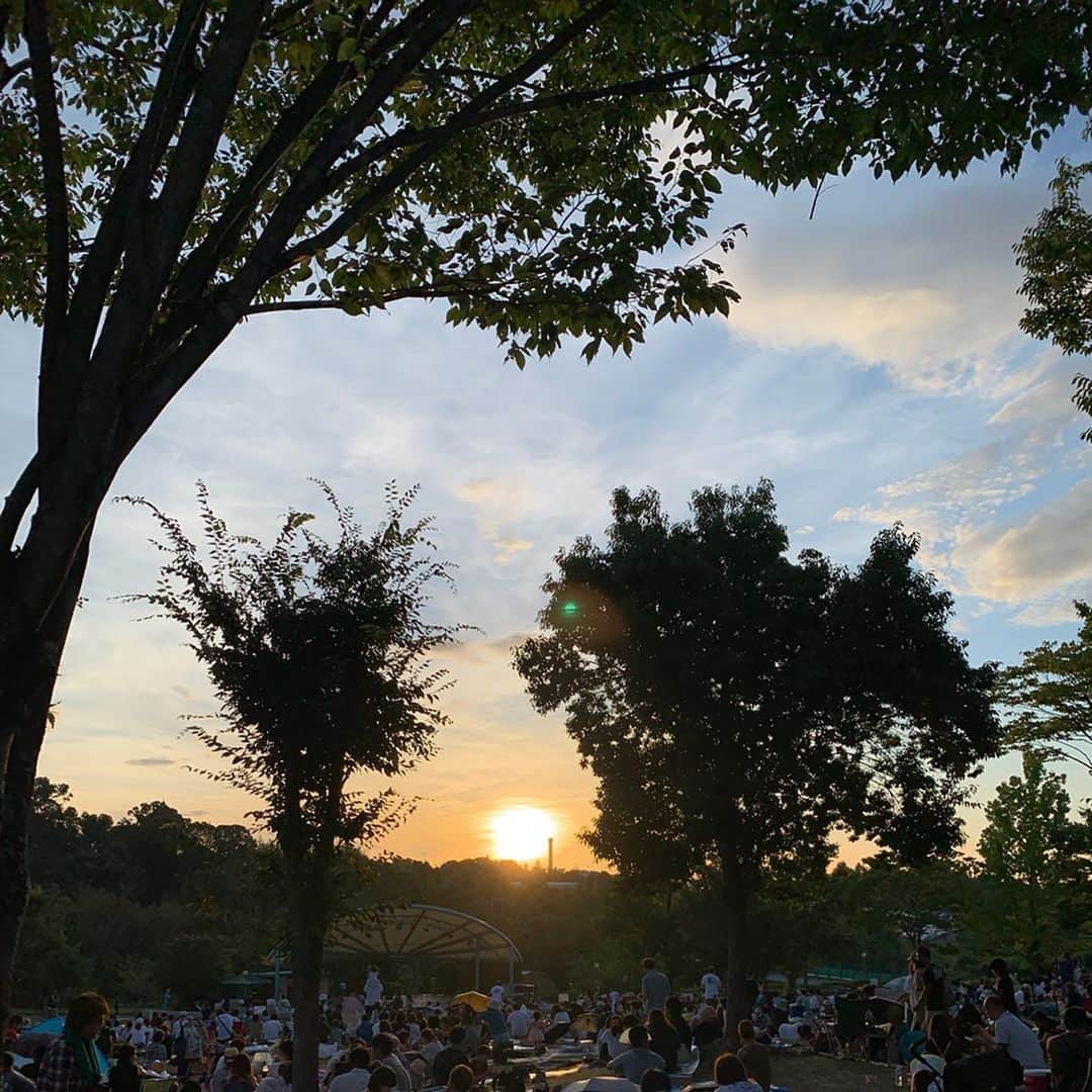 澤野井香里さんのインスタグラム写真 - (澤野井香里Instagram)「#ひまわり畑 🌻を見せてあげたくて家族といとこのお兄ちゃんとで#ハーベストの丘 へ╰(*´︶`*)╯ ﻿ ﻿ パパとたくさん芝滑りできたり、お兄ちゃんと観覧車🎡にも乗れて楽しそうなSくん＾＾ ﻿ ﻿ それにしても溶けそうな程暑くて、アイスとかき氷🍧ばかり食べてた😂﻿ ﻿ 夕暮れliveの後は、寝転んで見る花火🎆✨ ﻿ ﻿ キレイだったな💕﻿ ﻿ 帰りは日帰り温泉♨︎の極楽湯に寄って、帰ったら寝るだけコース＾＾ #ks_osaka✨ #ks_19✨ #大阪 #子供とおでかけ #京都ママ #関西ママ #男の子ママ #女の子ママ #ママライフ #ママリ #コドモノ #ベビフル #赤ちゃんのいる生活 #S⭐️_ #M🍒_  #s⭐️m🍒」8月17日 18時48分 - kaori_sawanoi