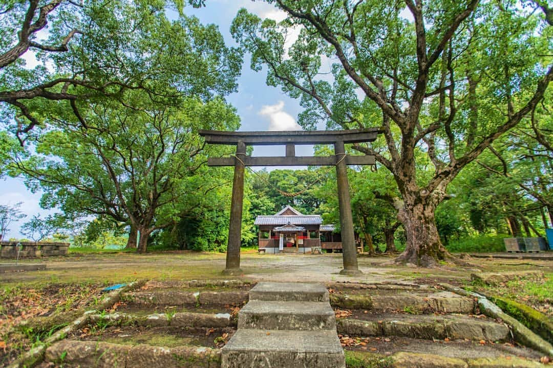 鹿児島よかもん再発見さんのインスタグラム写真 - (鹿児島よかもん再発見Instagram)「南九州市川辺町平山の南方神社へ(^-^)/ 夏の神社探訪  南方神社はあちこちにありますが、元は全て諏訪神社  喜入南方神社の記事をサイトにupしたのをきっかけに、南方神社巡りをしていますが、どこも良い雰囲気の場所が多いです  川辺町平山の南方神社も神社時代の雰囲気だけでなく、街を見渡せる眺望もなかなか良い場所です(^-^)/ #鹿児島 #鹿児島の神社 #鹿児島の風景 #南方神社 #川辺町平山の南方神社 #神社 #夏の神社 #japan #kagoshima #カメラブ」8月17日 19時56分 - kagoshimayokamon