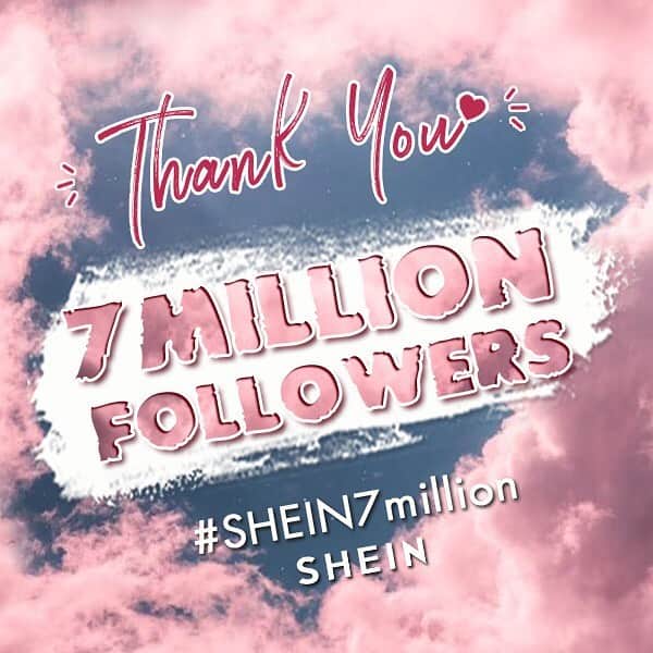 SHEINさんのインスタグラム写真 - (SHEINInstagram)「👏🏻👏🏻THANK YOU for 7 million (and counting) followers! 😉💖 ✨✨To celebrate, we're GIVING AWAY gifts for all your love and support! #SHEIN7million ⬇️Here are the rules: 1. Follow @sheinofficial and like this post 2. Comment below with 7 ❤️'s, 7 winners will be chosen to each receive a $100 gift card! 3. There is no limit to how many times you can enter! ✔️Open to all of our 7M followers. ✔️Winners will be announced on 8.20 in the comments below. Stay tuned! Thanks for the support!!」8月17日 22時22分 - sheinofficial
