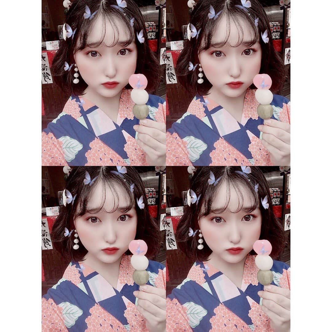 のインスタグラム：「🦋 ちょうちょフィルターは、かわいい❤️  #얼스타그램 #셀스타그램 #일본사람 #일본인 #단발머리 #옷스타그램 #여친룩 #오오티디 #코디 #데이리룩」