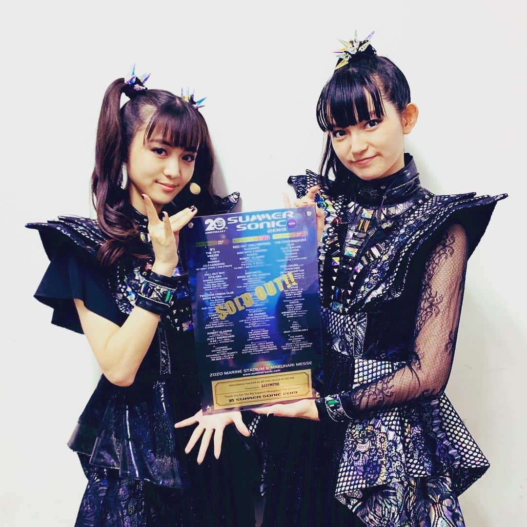 BABYMETALさんのインスタグラム写真 - (BABYMETALInstagram)「‪Thank you Summer Sonic Tokyo!! Congratulations on the 20th anniversary!! #サマソニ #summersonic2019 #BABYMETAL ‬」8月17日 23時04分 - babymetal_official