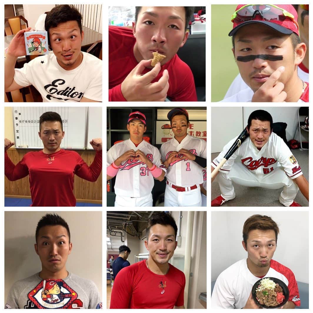 地方民のカープ女子のインスタグラム：「・ 誠也くんHappybirthday!!! ・ 25歳*\(^o^)/* ・ これからもカープを引っ張ってってください😎💕 ・ 公私共に大注目😏👏👏 ・ #鈴木誠也 #広島東洋カープ#広島カープ#carp#カープ」