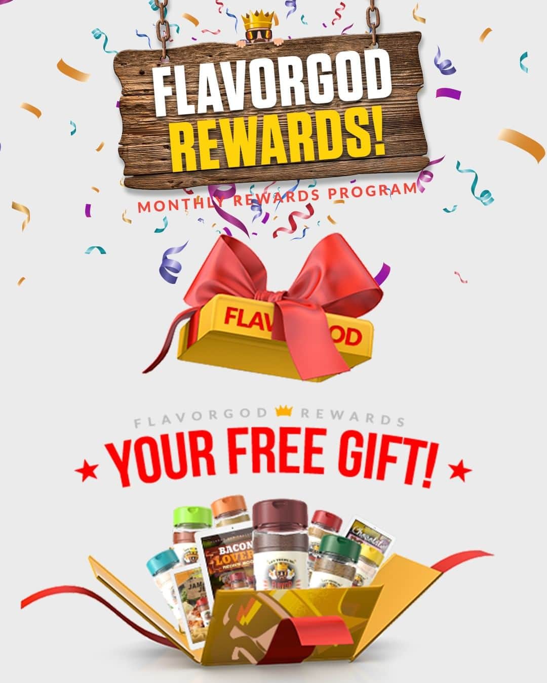 Flavorgod Seasoningsさんのインスタグラム写真 - (Flavorgod SeasoningsInstagram)「Flavor God Rewards Program is Live! 🎉🎉🎉⁠ **Many ways to earn points that don’t require a purchase!**⁠ -⁠ 🎁Get Rewards including Free Seasonings and other Gifts!⁠ -⁠ Instructions:⁠ ➡️ Sign up for a Free Account on www.flavorgod.com⁠ ➡️ Go to My Rewards ⁠ ➡️ Start Earning Points⁠ ⁠ -⁠ -⁠ -⁠ -⁠ #food #foodie #flavorgod #seasonings #glutenfree #mealprep  #keto #paleo #vegan #kosher #breakfast #lunch #dinner #yummy #delicious #foodporn ⁠」8月18日 0時30分 - flavorgod