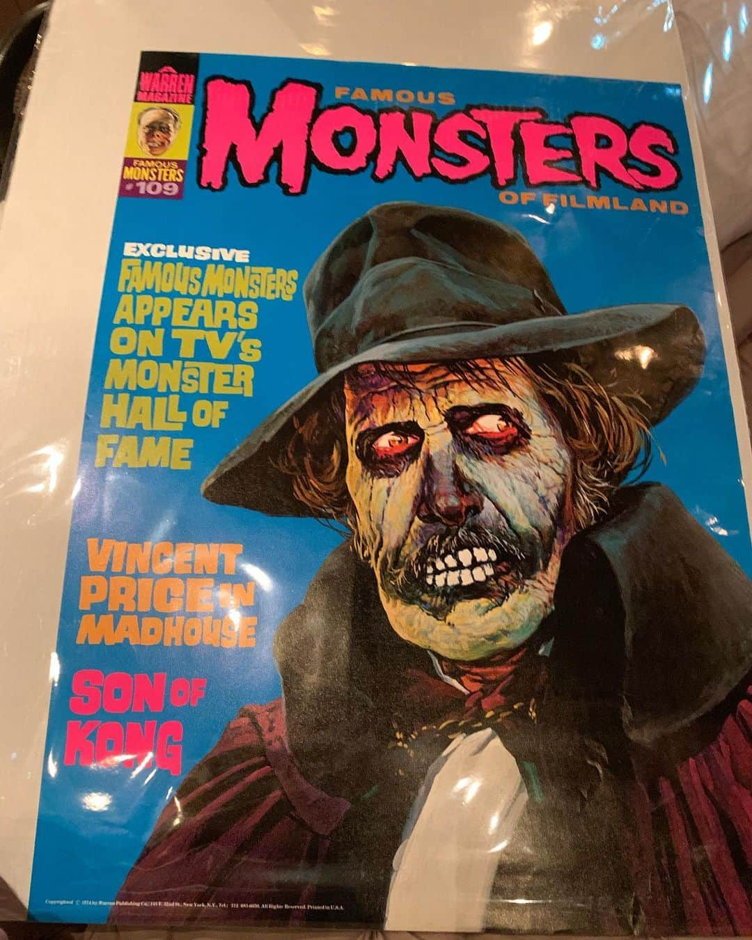 コリィ・テイラーさんのインスタグラム写真 - (コリィ・テイラーInstagram)「Picked this up in Denver at a maasive comic/collectible warehouse. Vintage poster from 1974- cover of @famousmonsters with the great Vincent Price. Can’t wait to frame and display!」8月18日 1時00分 - coreytaylor