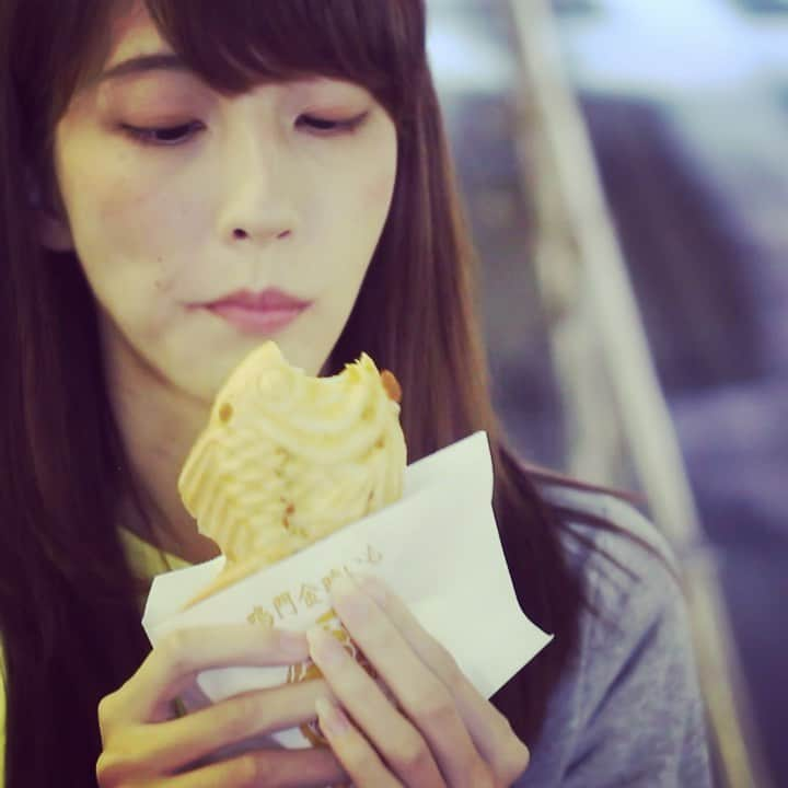 工藤麻美子のインスタグラム：「ここのたい焼きは栗味がおススメです☺️ 代々木以外にも店舗あるので探してみてね  #たい焼き #鳴門鯛焼本舗 #代々木 #たいやき #おいしい #美味しい #食べ歩き #食べ物グラム #東京グルメ #ぐるめ #甘いもの #スイーツ #スイーツ好き #甘党」