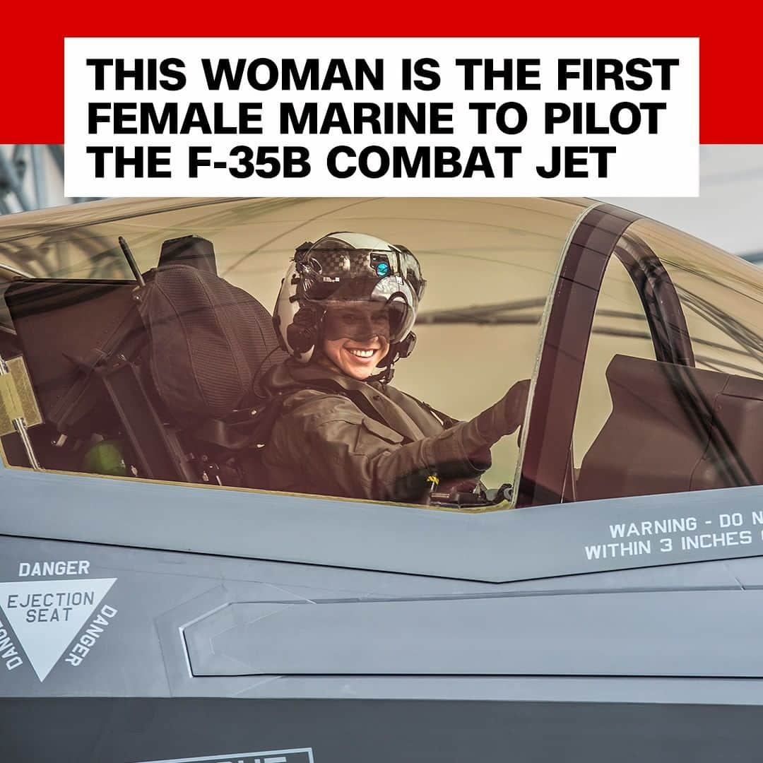 CNNさんのインスタグラム写真 - (CNNInstagram)「US Marine Capt. Anneliese Satz is the first female Marine to pilot an F-35B aircraft, according to the Marine Corp. She trained all over the country for the past four years and finished the course on June 27. "At each of my training schools I did my best," said Satz. "I truly believe that showing up prepared and working diligently are two major keys to success." She now has over 300 flight hours and is assigned to her first operational unit, Marine Fighter Attack Squadron 121, in Iwakuni, Japan. (📸: Sgt. Ashley Phillips, Marine Corps Air Station Beaufort)」8月18日 2時56分 - cnn