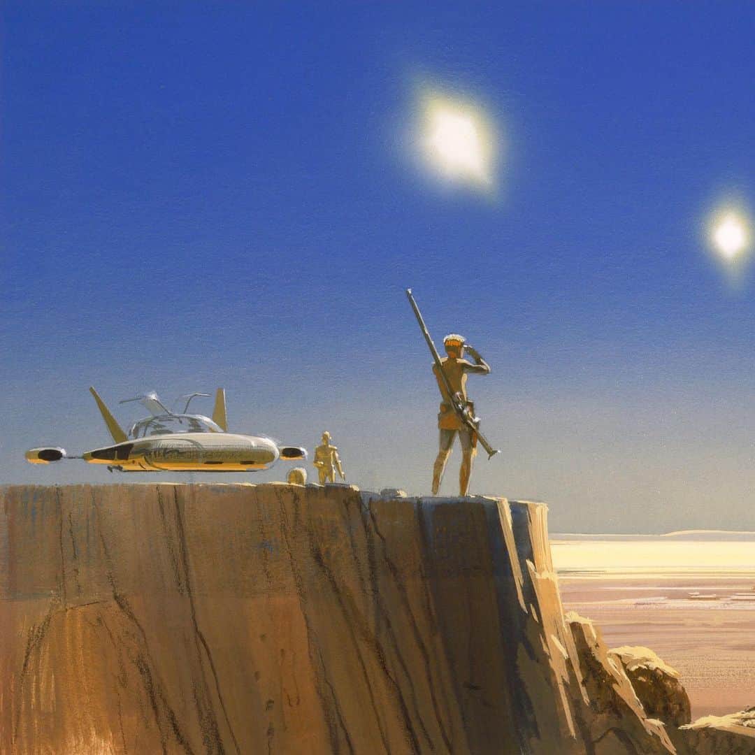 スター・ウォーズさんのインスタグラム写真 - (スター・ウォーズInstagram)「“Mos Eisley spaceport. You will never find a more wretched hive of scum and villainy." (Early production painting by Ralph McQuarrie, done in April 1975.)」8月18日 3時47分 - starwars