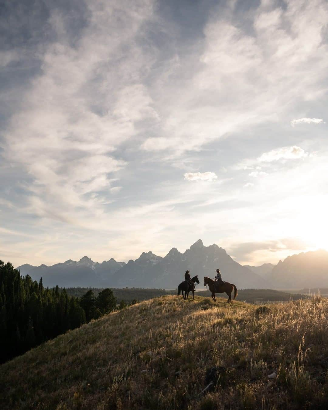 National Geographic Travelさんのインスタグラム写真 - (National Geographic TravelInstagram)「Photo by @taylorglenn | Evening ride in the park. Grand Teton National Park, Wyoming. Follow @taylorglenn for more from #JacksonHole and beyond. #tetons #wyoming」8月18日 4時02分 - natgeotravel