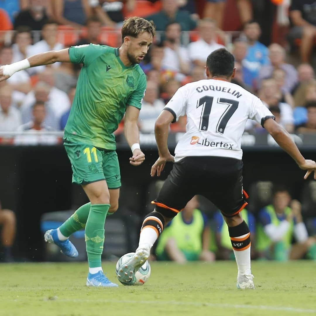 レアル・ソシエダさんのインスタグラム写真 - (レアル・ソシエダInstagram)「Final en Mestalla / Amaiera Mestallan ⚫ @valenciacf 1-1 #RealSociedad ⚫ #AurreraReala」8月18日 4時13分 - realsociedad