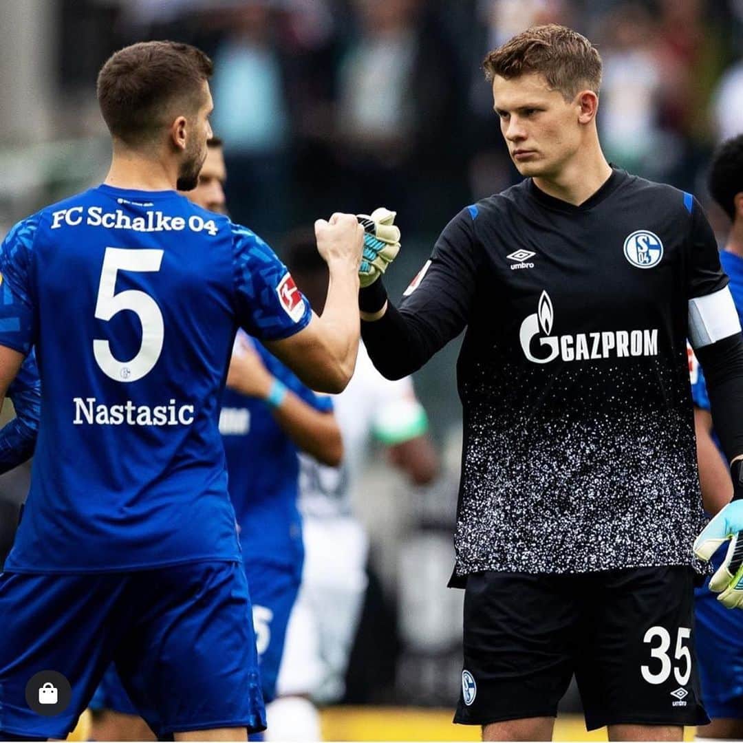 マティヤ・ナスタシッチのインスタグラム：「Zum Saisonstart konnten wir einen Punkt beim schwierigem Auswärtsspiel in Gladbach mitnehmen. Daran müssen wir in den nächsten Spielen anknüpfen! ⚒🔵⚪ #nurders04 💪🏼」