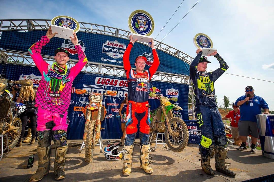 Racer X Onlineさんのインスタグラム写真 - (Racer X OnlineInstagram)「A look at today’s overall 250 Class podium from Budds Creek. | Full results in bio. (Photo: @shepherdphotos)」8月18日 7時16分 - racerxonline