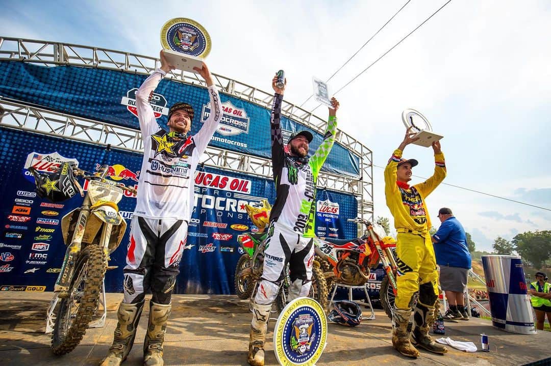Racer X Onlineさんのインスタグラム写真 - (Racer X OnlineInstagram)「The Budds Creek National is done and dusted—here’s a look at today’s overall 450 Class podium. | Full results in bio. (Photo: @shepherdphotos)」8月18日 7時24分 - racerxonline