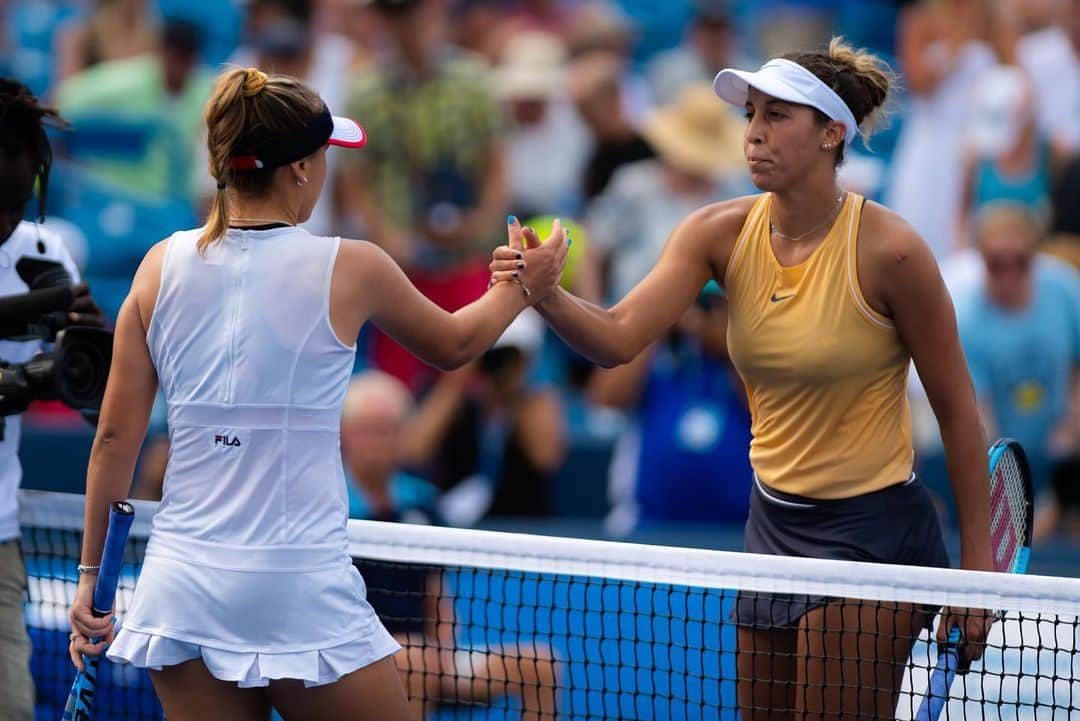 ソフィア・ケニンさんのインスタグラム写真 - (ソフィア・ケニンInstagram)「Tough one today, congrats @madisonkeys and good luck tomorrow! Had a great week here @cincytennis 😉 Time to rest up and get ready for @usopen」8月18日 8時23分 - sofia.kenin