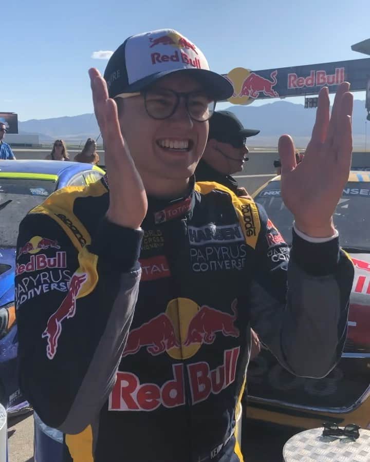 レッドブルのインスタグラム：「Brothers who race together WIN together. Kevin Hansen is the #NRX 2019 Champ just a year after his brother won it all in 2018. 🥇: @kevinhansen71 🥉: @timmy_hansen #nitrorallycross #rallycross #nitro #nitroworldgames #redbull #givesyouwings」