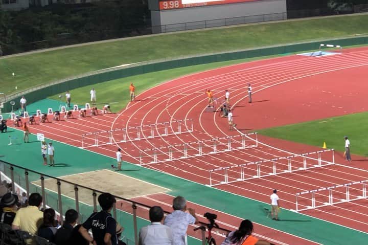 高山峻野のインスタグラム：「【FUKUI 9.98CUP】 +1.1m13秒25 日本記録でした。 次もボチボチ頑張ります。  #110mh」